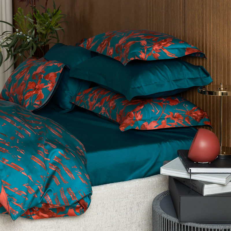 Thumbnail of Sateen Bed Linen Set Rainbow Blue Uk Super King, Us King image