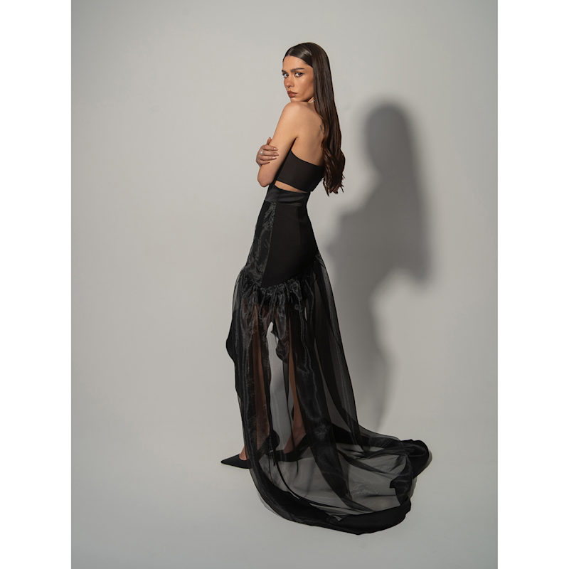 Savage Beauty Asymmetric Organza Skirt | Tia Dorraine | Wolf & Badger