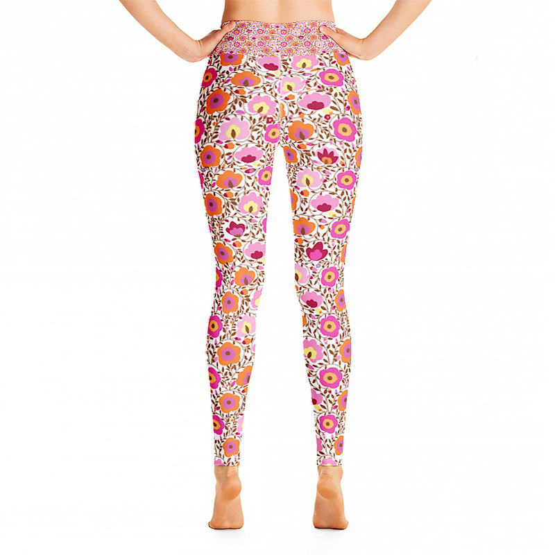 Thumbnail of High Waist Yoga Leggings In Land Of Flowers image