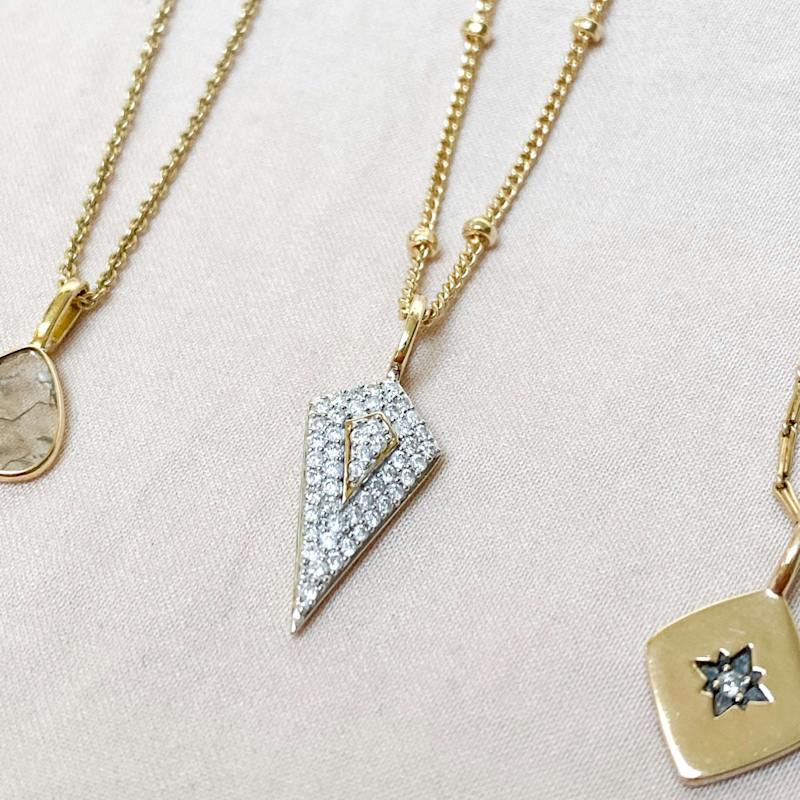 Thumbnail of Diamond Rhombus Pendant 9K Gold image