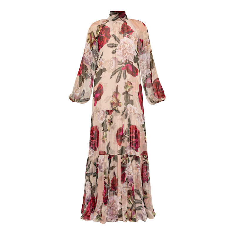 Thumbnail of Scarf-Detail Silk Maxi Dress image