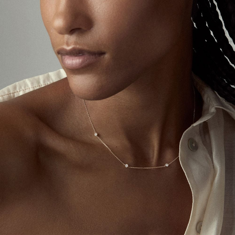 Thumbnail of Scattered Lab-Created Diamond Necklace image