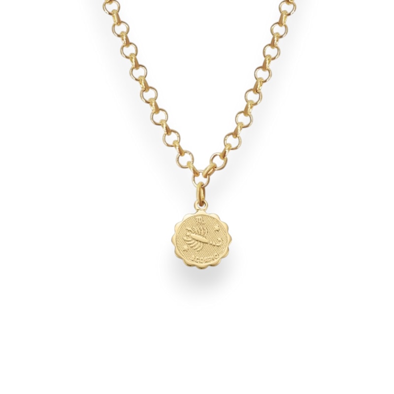 Thumbnail of Scorpio Zodiac Mini Medallion Chain Necklace image