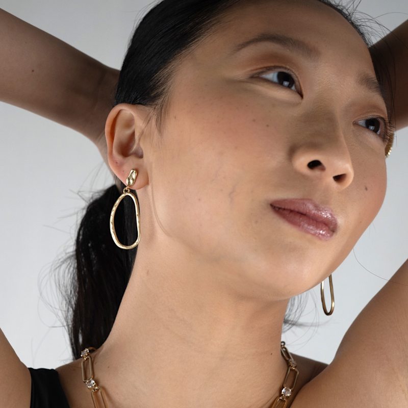Thumbnail of Sculpted Hoops Earrings image