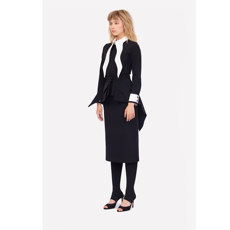 Thumbnail of Sculpted Peplum Belt - Black image