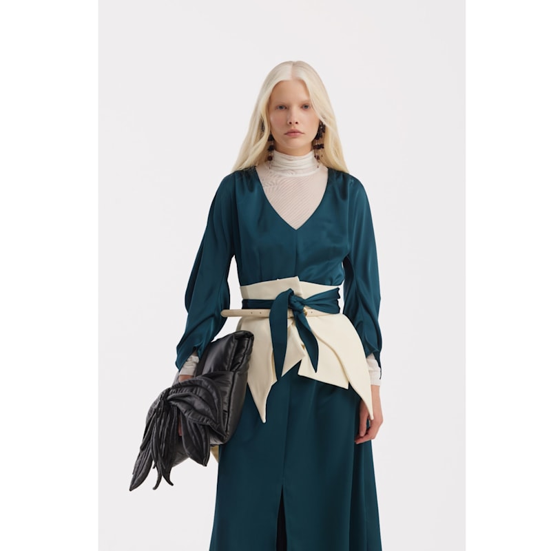 Thumbnail of Sculpted Peplum Belt - Off-White image