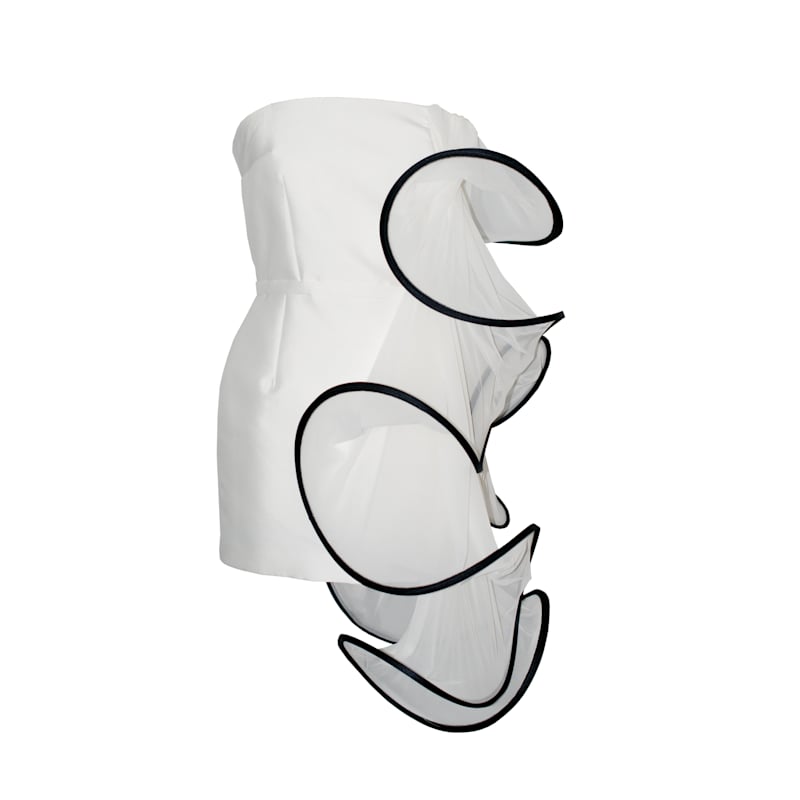 Thumbnail of Sculptural White Moon Star Dress image
