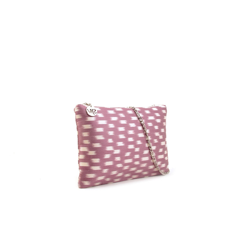 Thumbnail of Aquila Ikat Clutch Bag In Mauve image