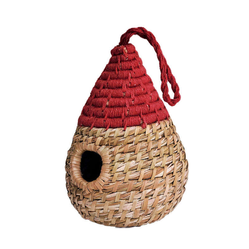 Korissa Handwoven Seagrass & Sari Bird Nester Birdhouse - Thumbnail 3