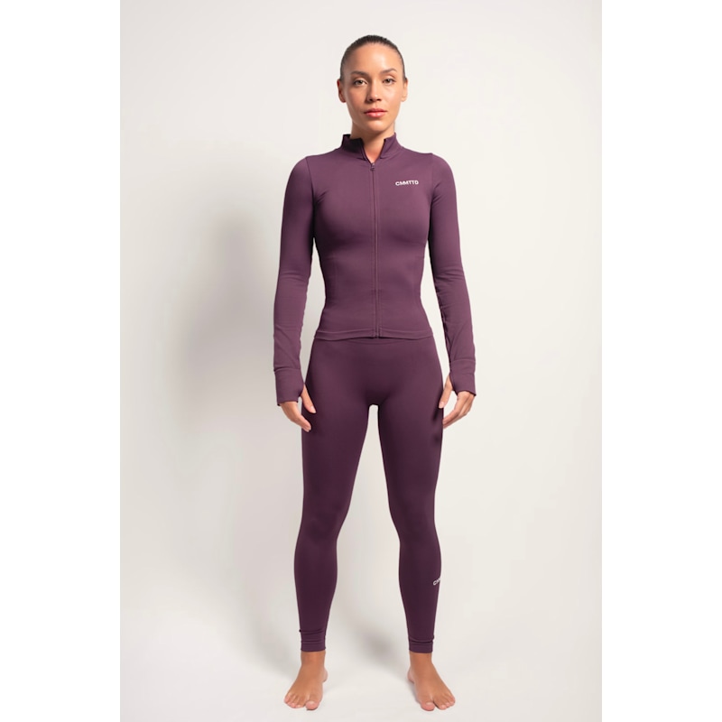Thumbnail of Seamless Sculpt Zip-Up Jacket - Plum image