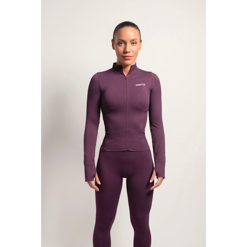 Thumbnail of Seamless Sculpt Zip-Up Jacket - Plum image