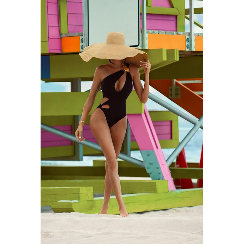 Thumbnail of Seashell Cutout One Piece - Black image