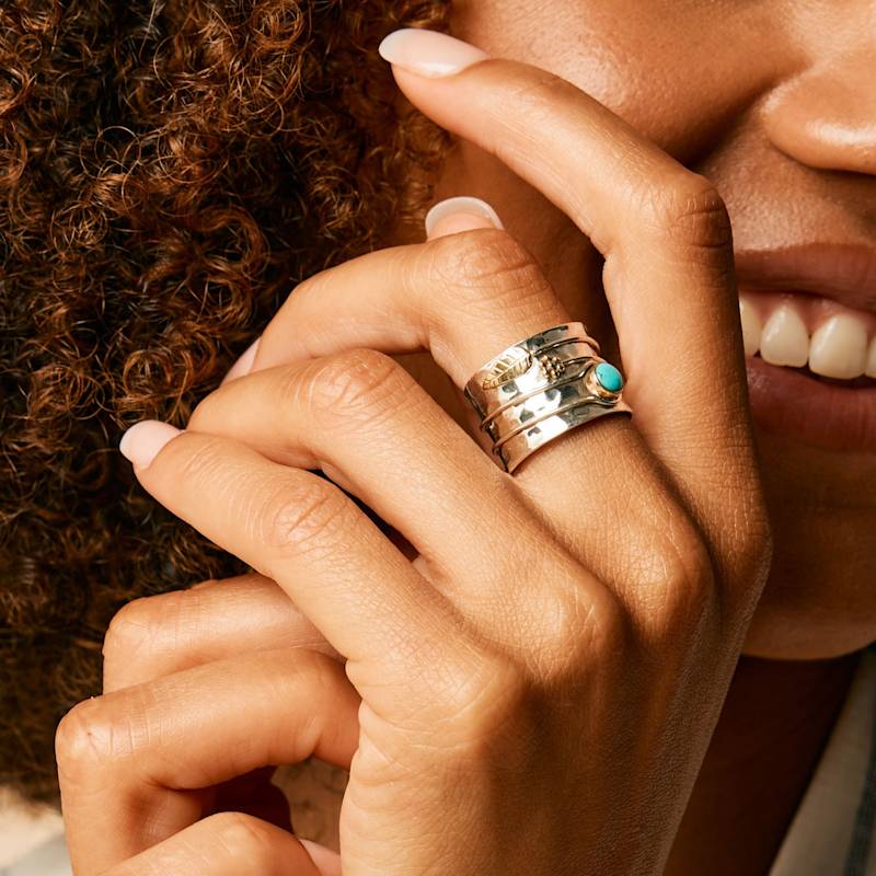 Thumbnail of Secret Garden Silver Ring - Turquoise image