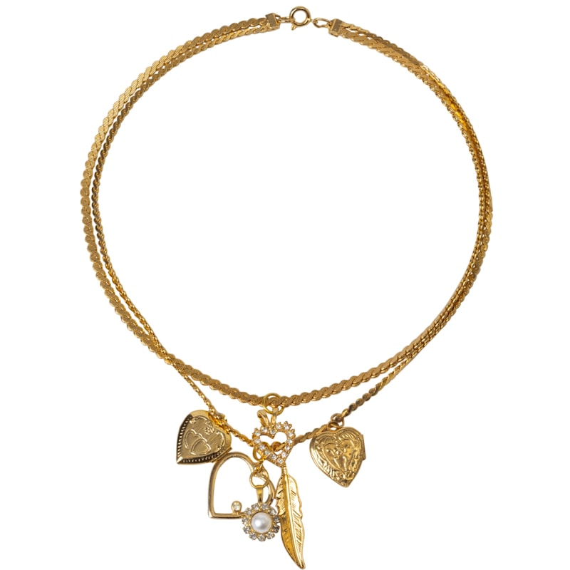 Vintage Gold Plated Secret Love Multilayer Chain