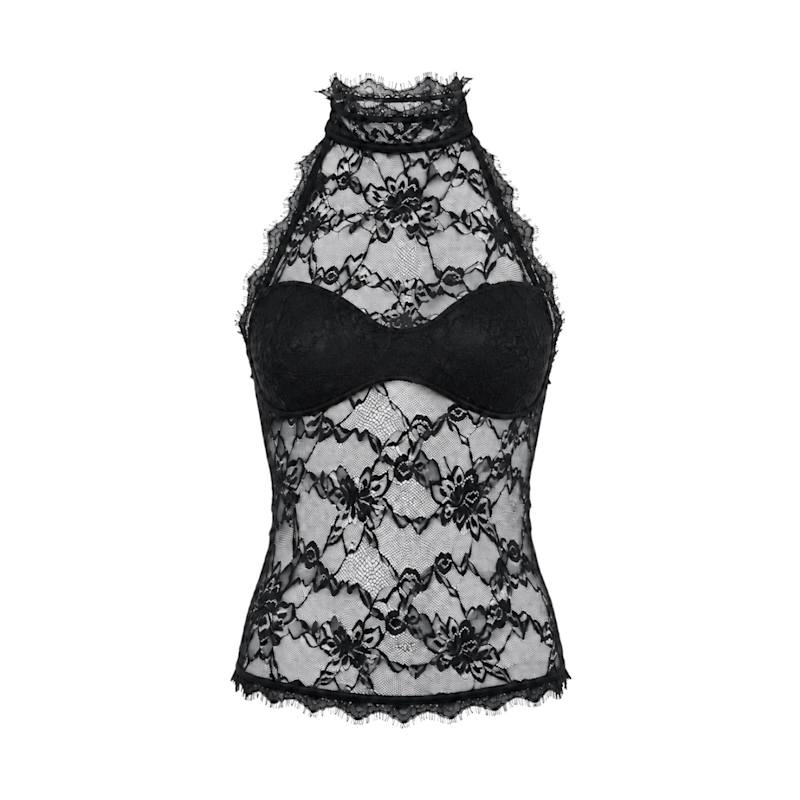 Thumbnail of Selah Black Lace Halter Top image