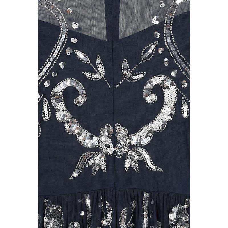 Thumbnail of Selene Navy Embellished Maxi Dress image