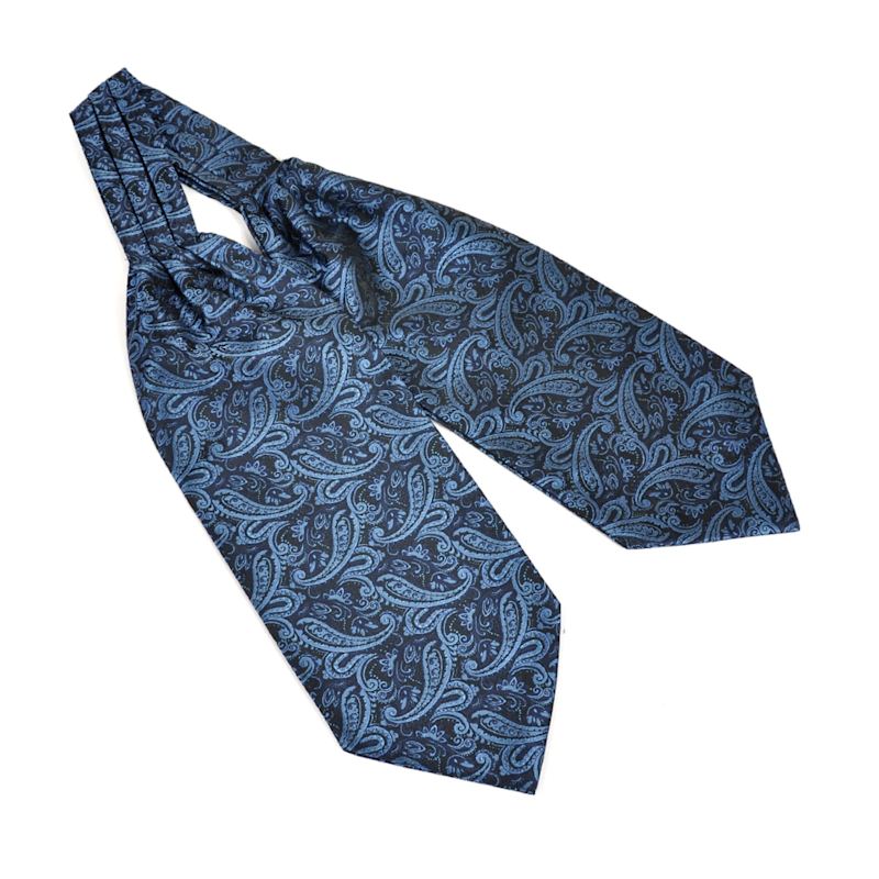 Thumbnail of Self Tie Paisley Cravat – Blue image