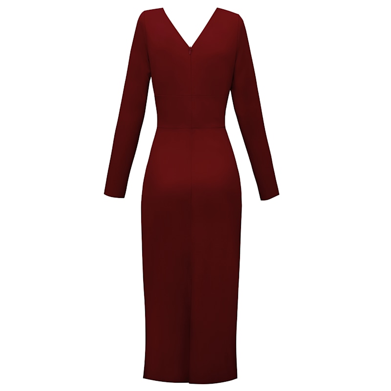 slim fit dress slacks Women's Jade Sheath Asymmetric Neck Viscose Midi Dress S/M/L/Customize White Mean Blvd White / L
