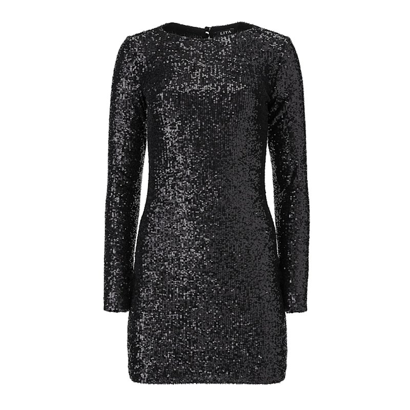 princess polly baby blue dress Sunlee Ruffle Mini Dress - Black