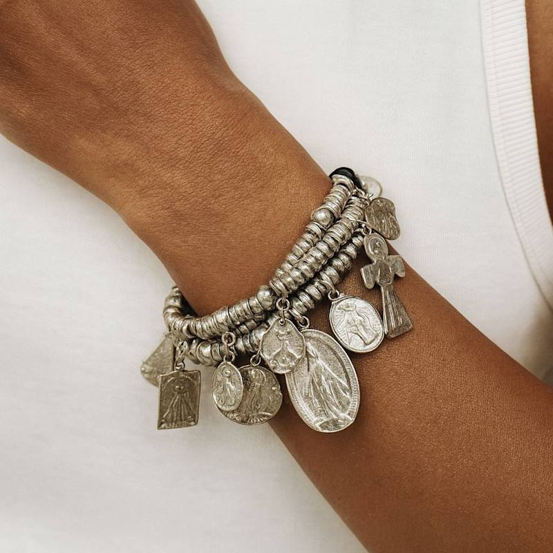 Serafina Antique Silver Charm Bracelet | By Virgo | Wolf & Badger