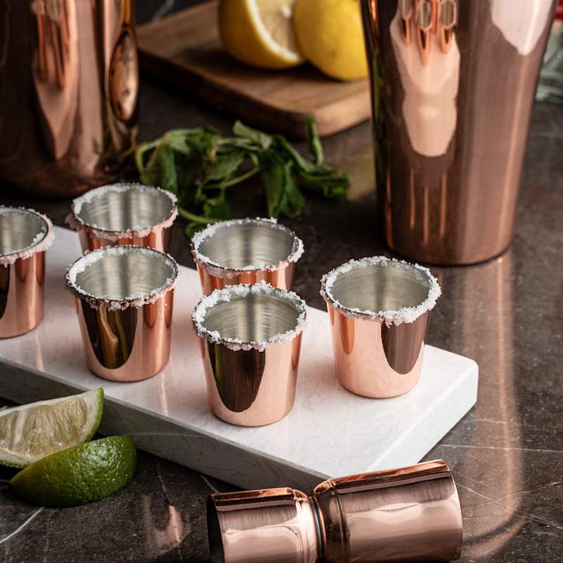 Thumbnail of Set Of Six Copper Shot Glasses image