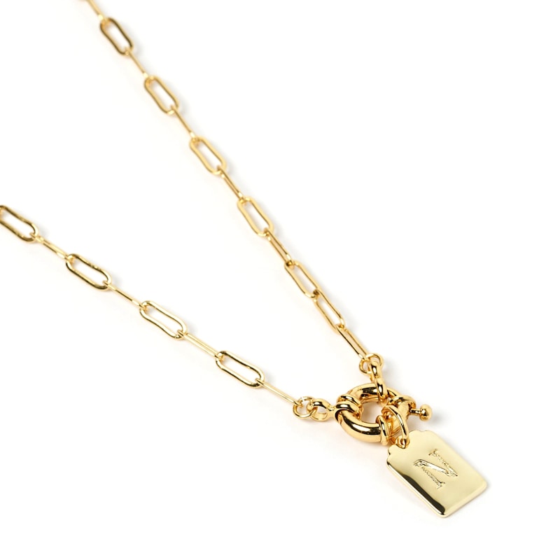 Thumbnail of Letter Gold Tag Necklace image