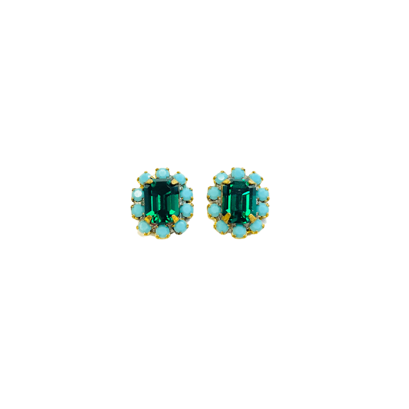 Thumbnail of Petite Emerald & Turquoise Stud image