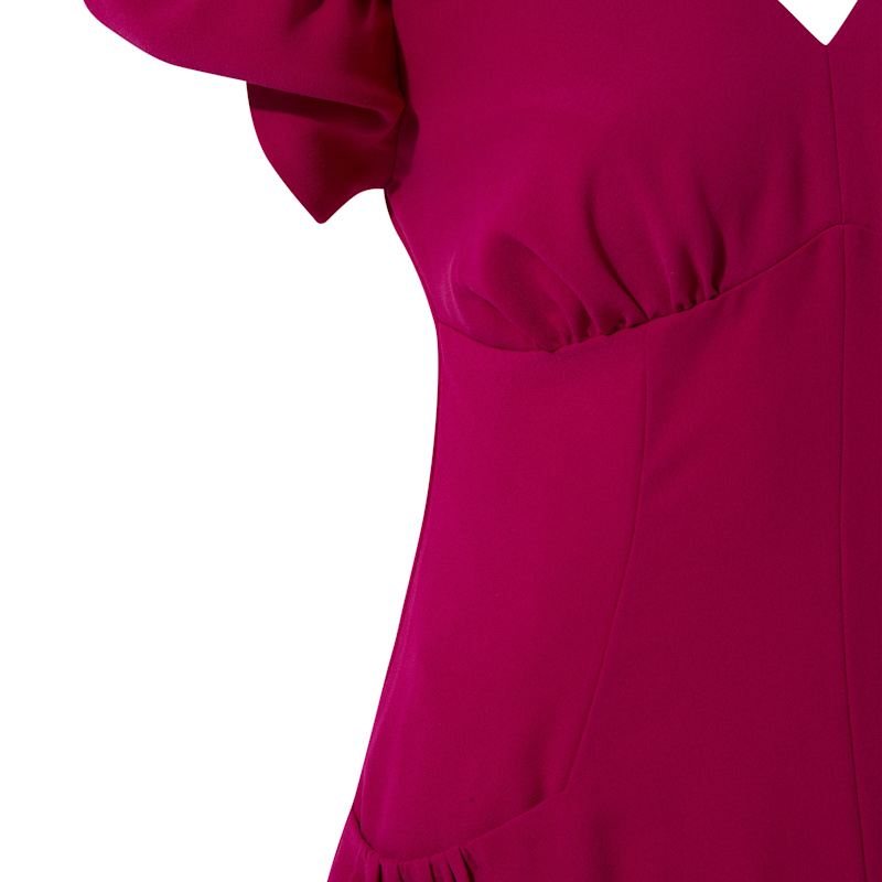 Thumbnail of Puff Sleeved Crepe Jumpsuit - Pink & Purple image