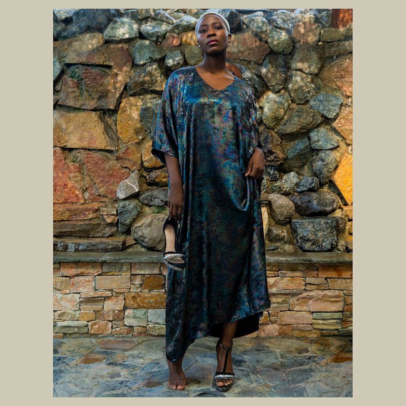open lace back dress Bat Sleeve Tassel Kaftan main image 0