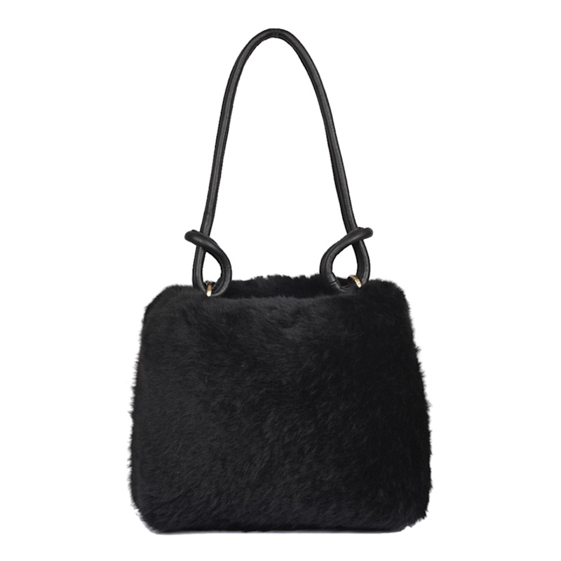 Thumbnail of Sheepskin Shoulder Bag Hooper Bag Black Bag image