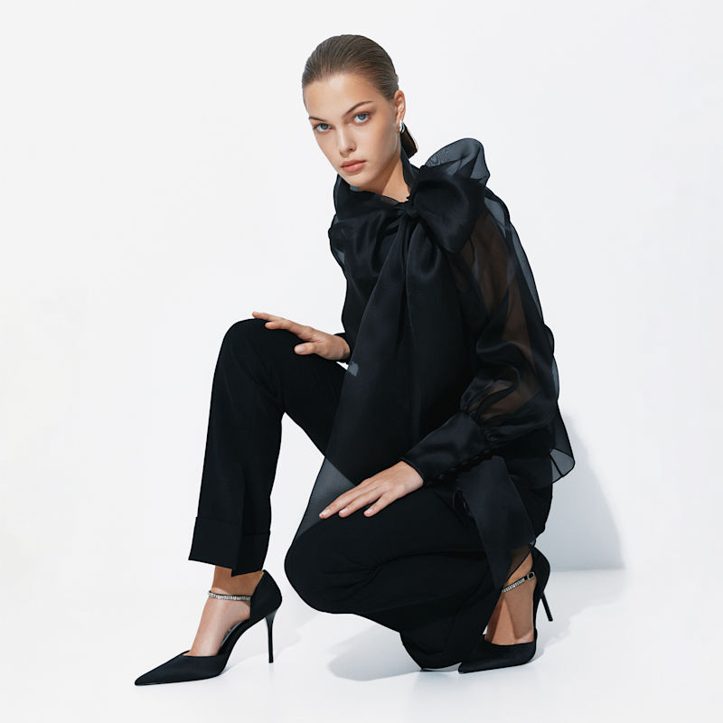 Thumbnail of Sheer Black Organza Blouse image