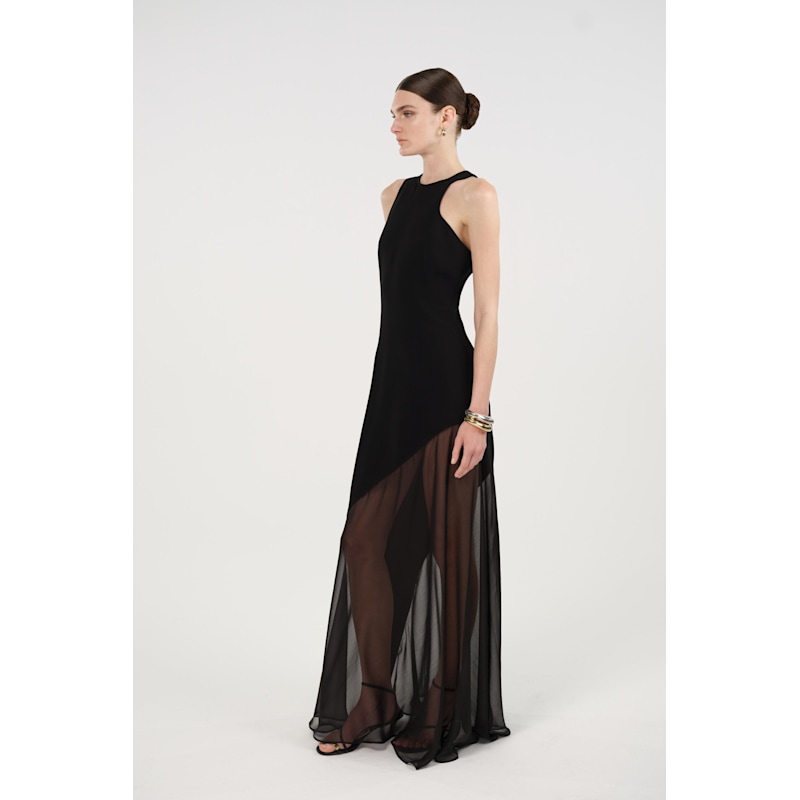 Sheer Detail Maxi Dress | NOCTURNE | Wolf & Badger