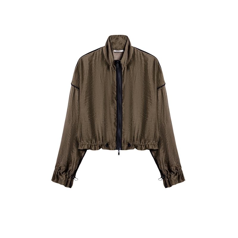 トップス enof wool sheer jacket black 02 Sheer Zip-Front Jacket | NOCTURNE | Wolf & Badger