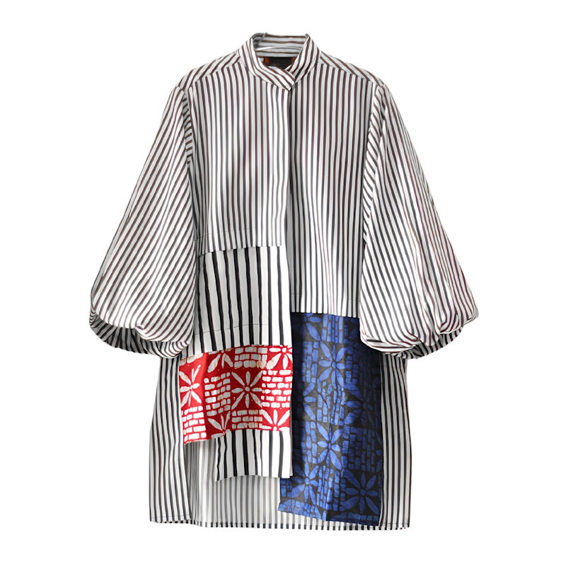 Thumbnail of Shero Tunic - Black And White Stripes image