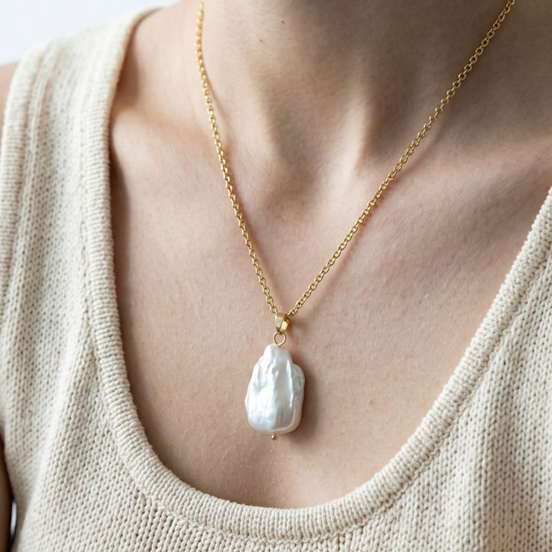 Thumbnail of Shinju Gold Baroque Pearl Pendant image
