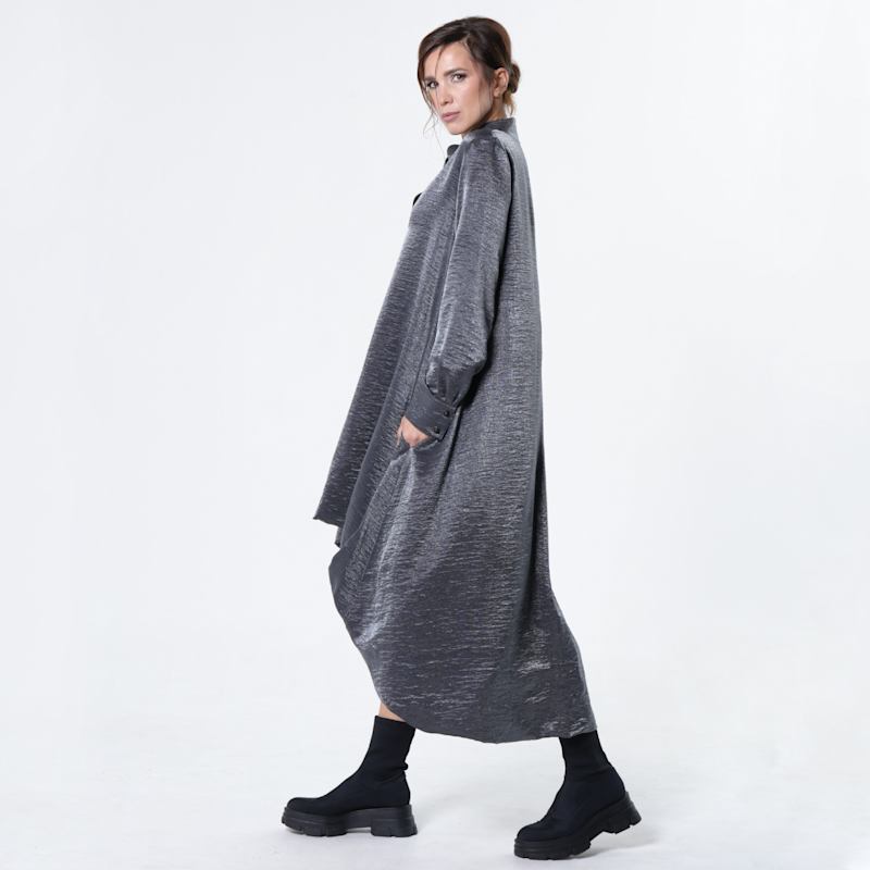 Thumbnail of Shiny Metallic High-Low Dress image
