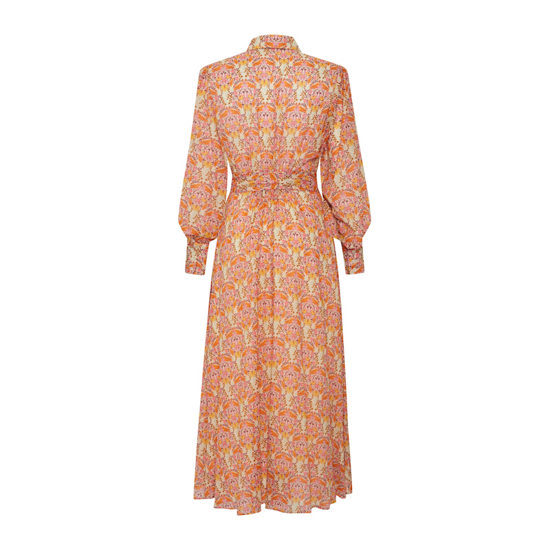 Thumbnail of Shirt Collar Midi Allison Dress - Multi Color image