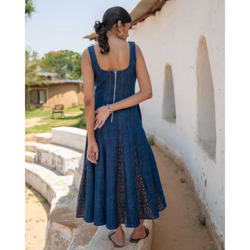 best denim midi dress Jenny Denim Midi Dress