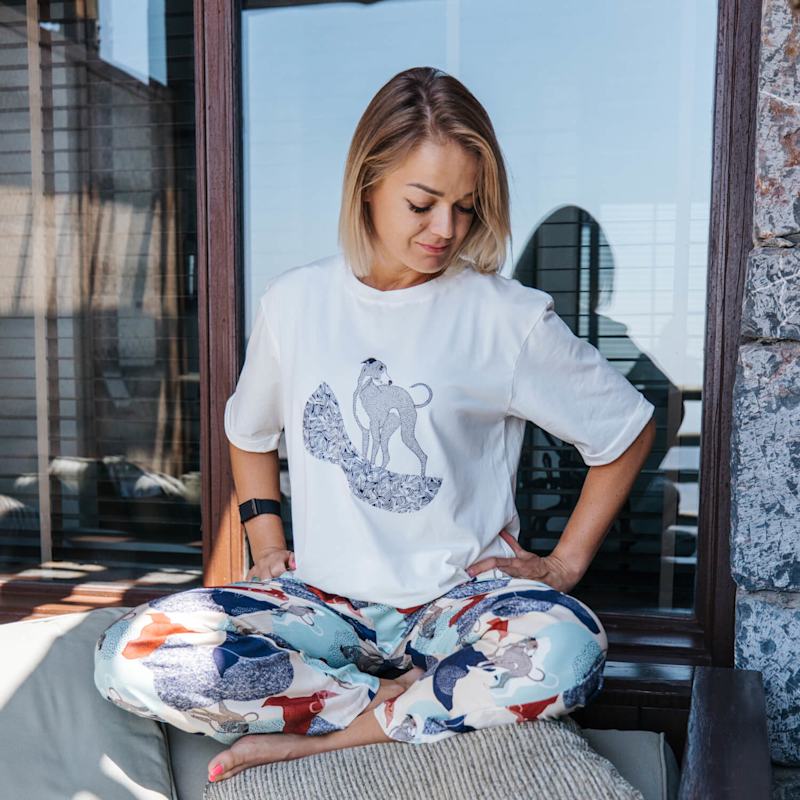 Thumbnail of Short Sleeve Loose Fit T-Shirt Whippet - Ivory image