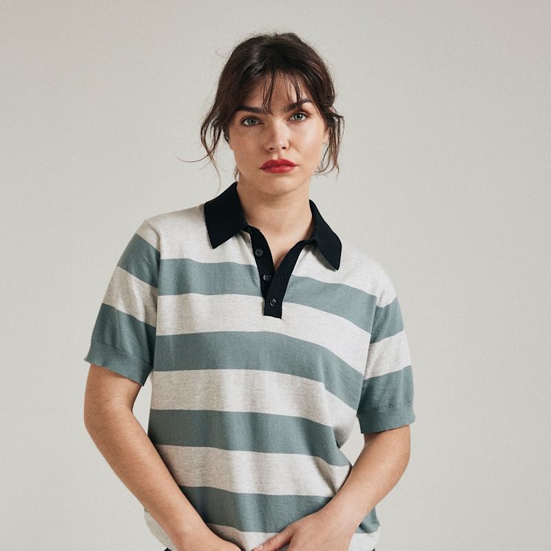 Thumbnail of Short Sleeve Rugby Stripe Polo Shirt - Stripe image