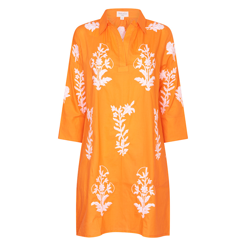 Thumbnail of Short Tourist Dress Satsuma With White Embroidery Cotton image