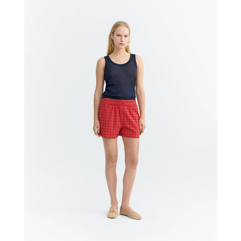 Thumbnail of Geraldine Red Seersucker Shorts image