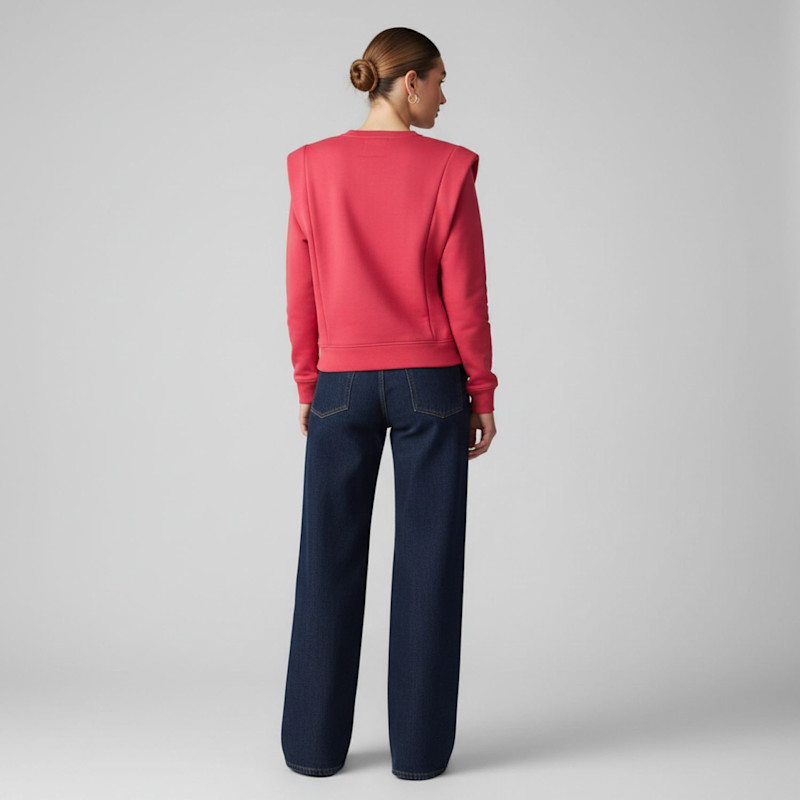 Thumbnail of Shoulder Pad Lauper Sweatshirt – Raspberry image