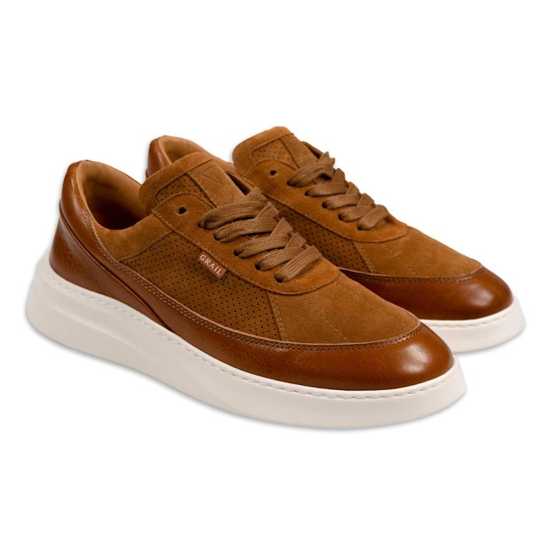 Thumbnail of Showman Men's Sneaker In Cognac image