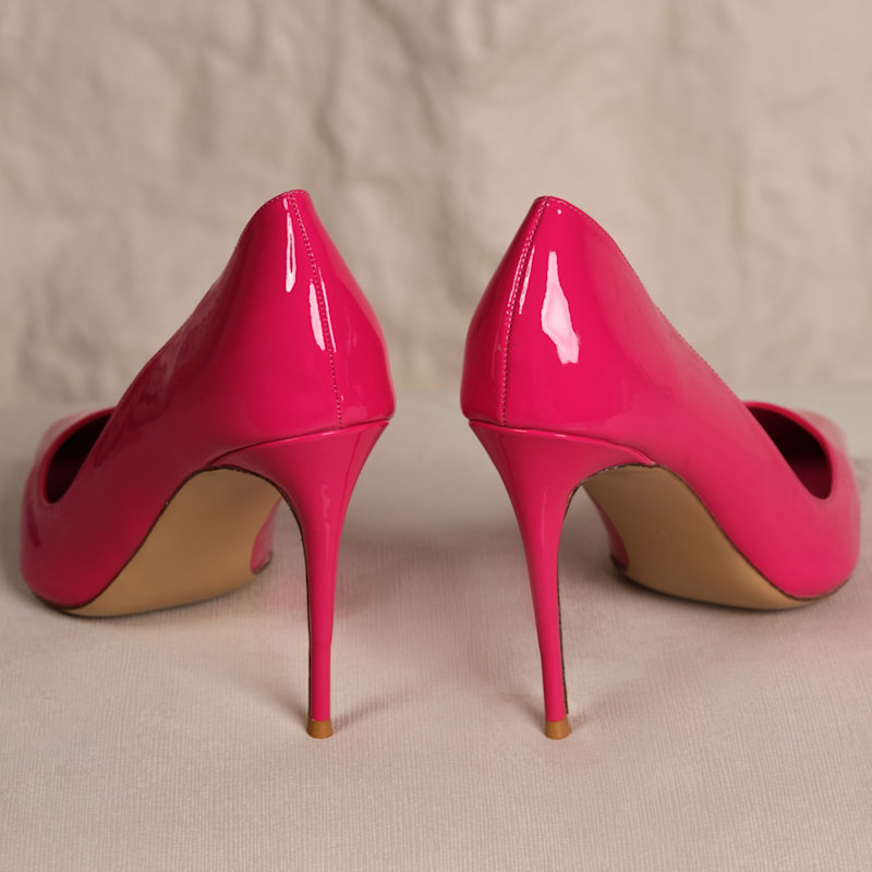Thumbnail of Fuchsia Mirror Stiletto Pumps image