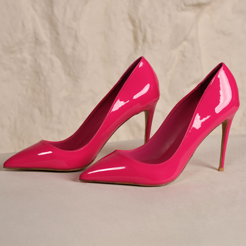 Thumbnail of Fuchsia Mirror Stiletto Pumps image