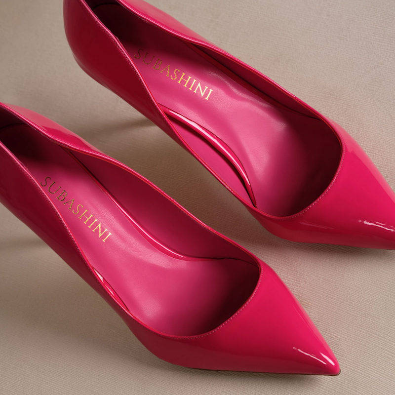 Thumbnail of Fuchsia Mirror Stiletto Pumps image
