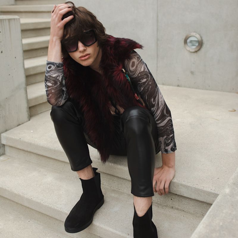 Thumbnail of Oxblood Faux Fur Collar image
