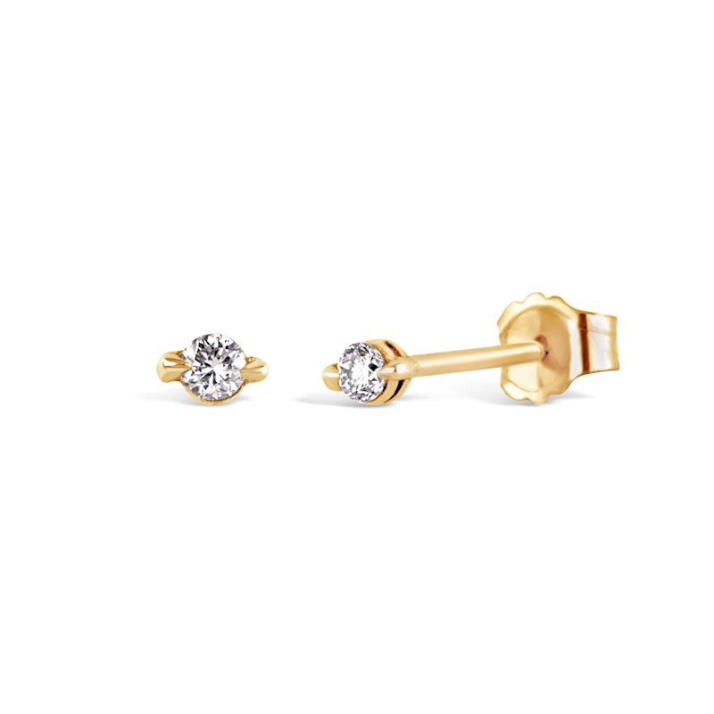Thumbnail of Shuga Lab-Created Diamond Yellow Gold Studs image
