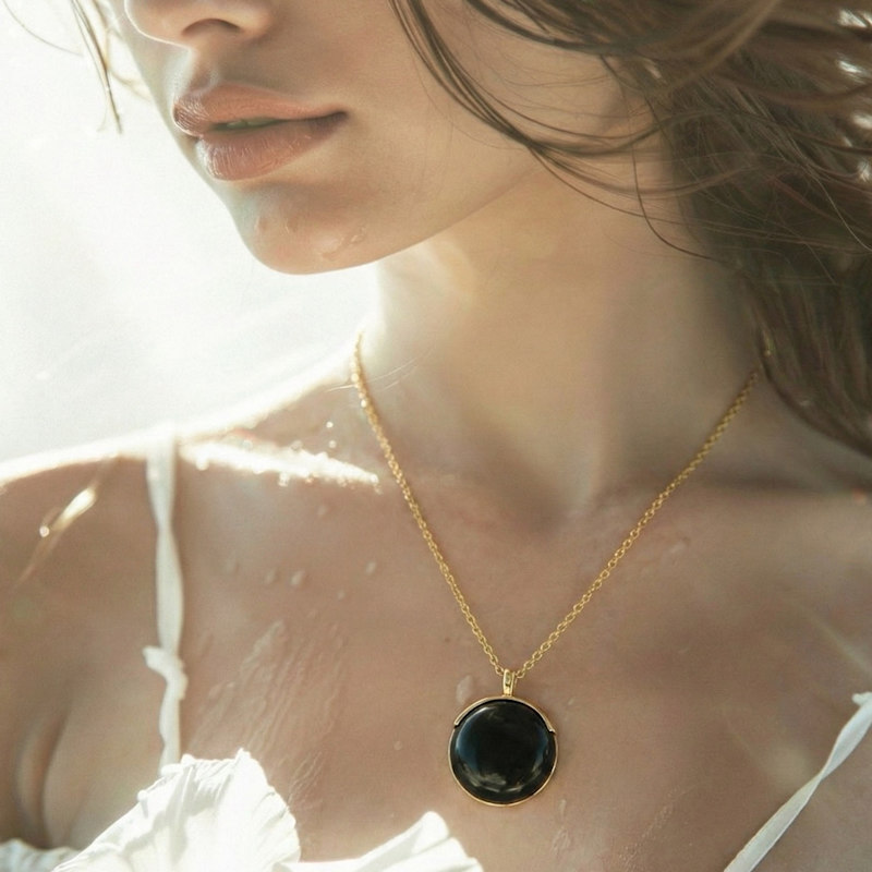 Thumbnail of Shungite Emf Protection Necklace image